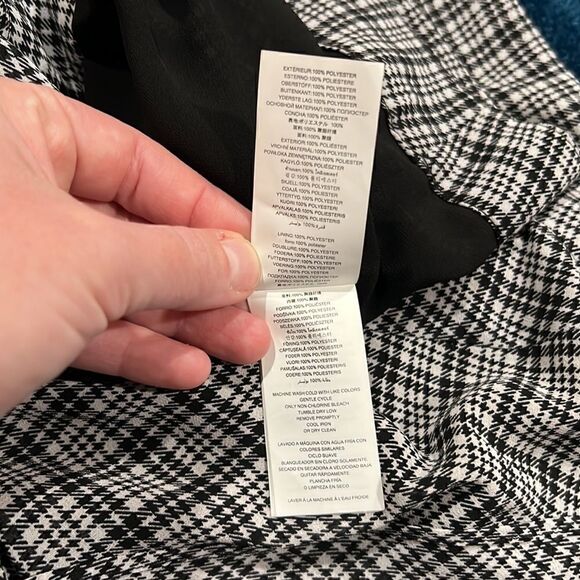 41. Michael Kors Black & White Houndstooth mini flounce skirt Size 10 NWT - Picture 11 of 11
